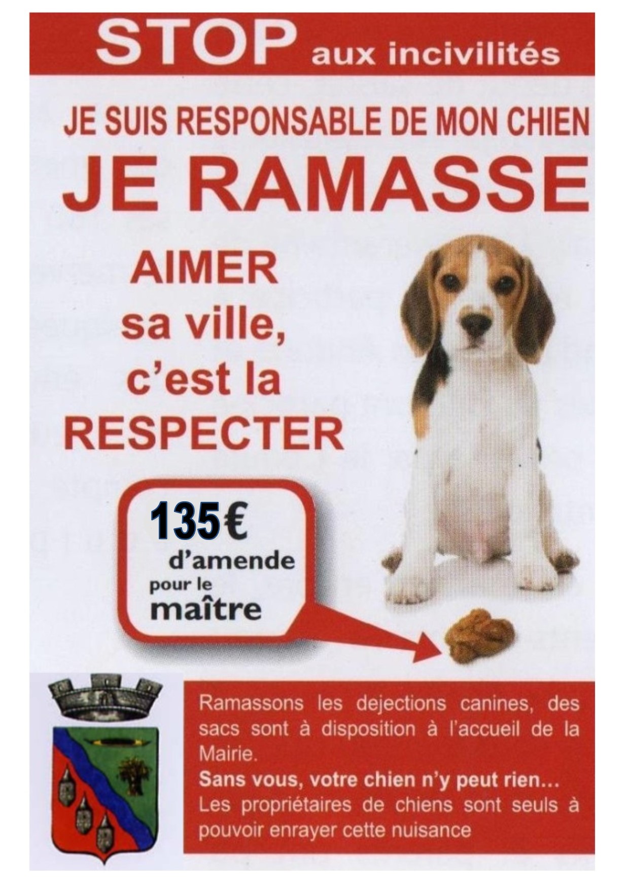 Halte à la divagation et aux déjections canines